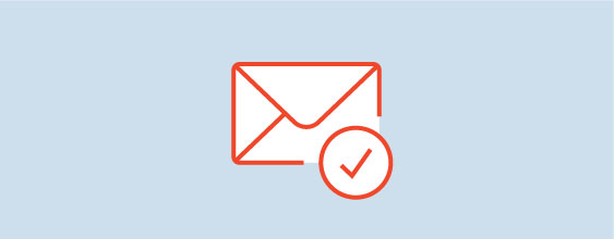 E-post med en ifylld bock i en checkbox