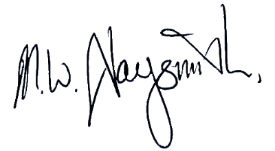 Mark Naysmith's signature
