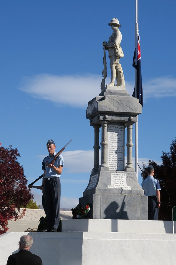 Alex representing the 50 sqn ATC on ANZAC Day