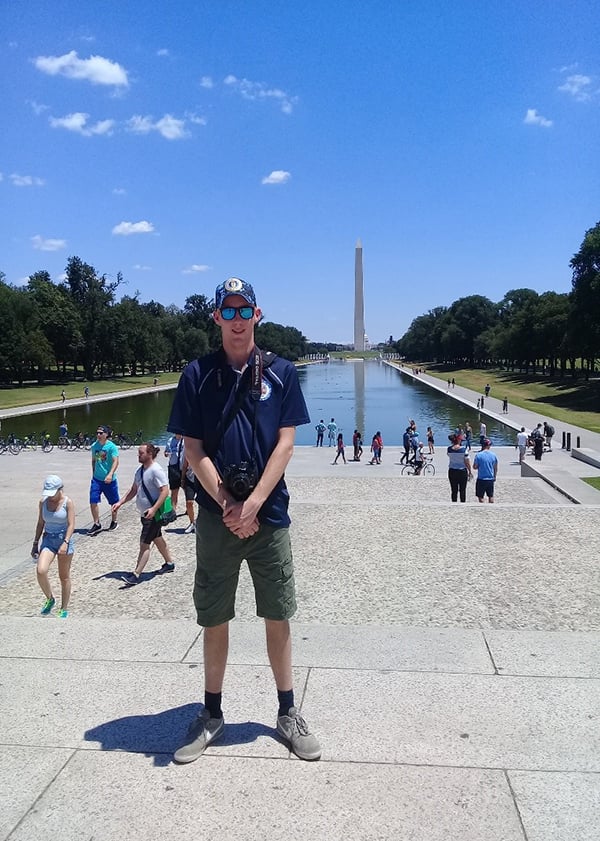 Alex Lake at the Washington Monument