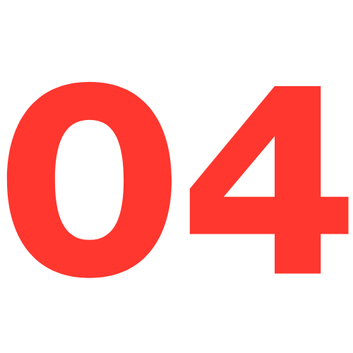 red icon of the number 04