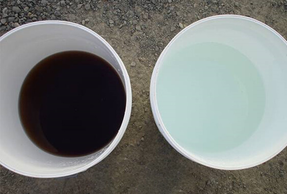 High Colour Effluent from MBR Filtrate vs the Low Colour Effluent from Nanofiltration Permeate