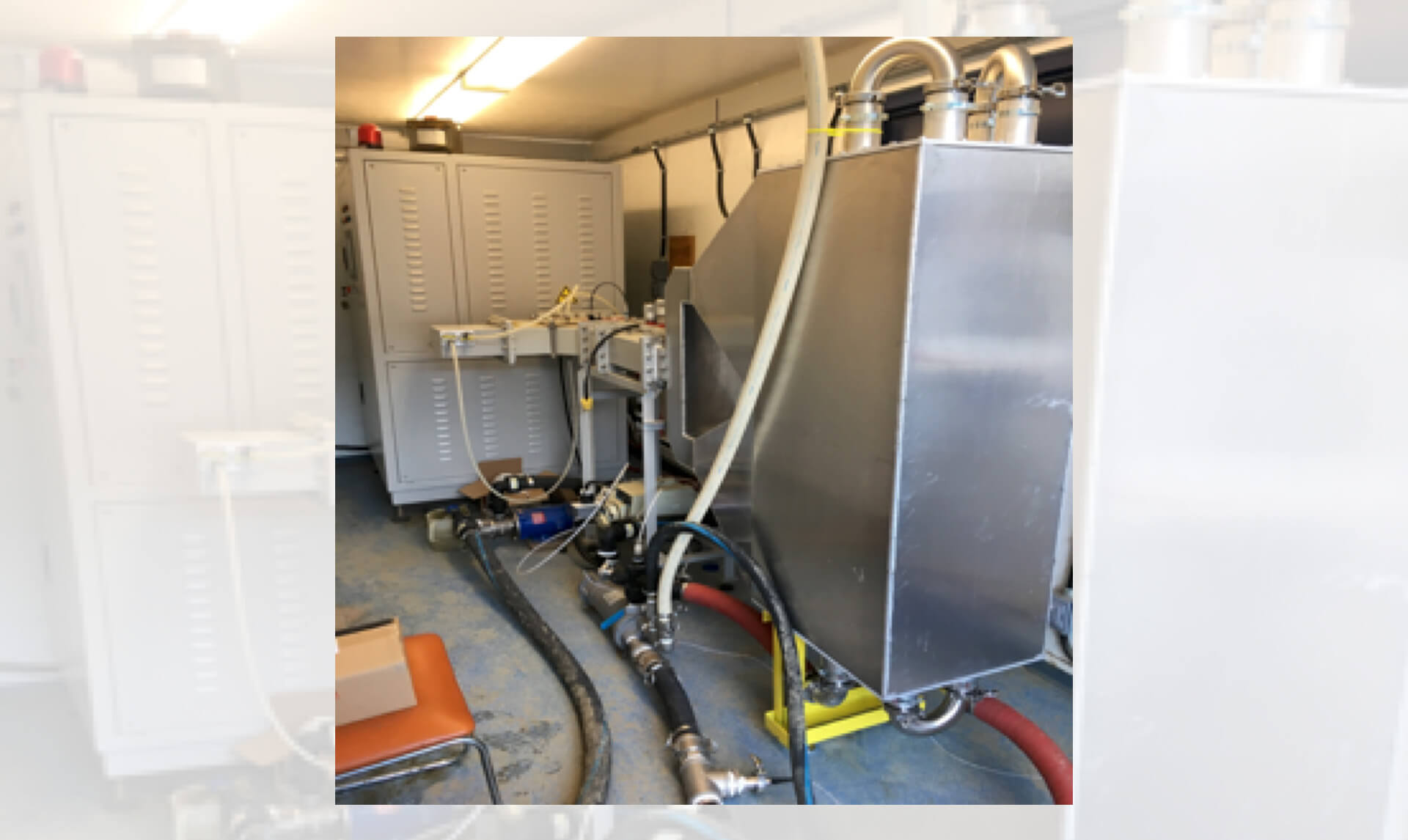 Pilot scale MW-AOP unit at municipal waste water treatment plant