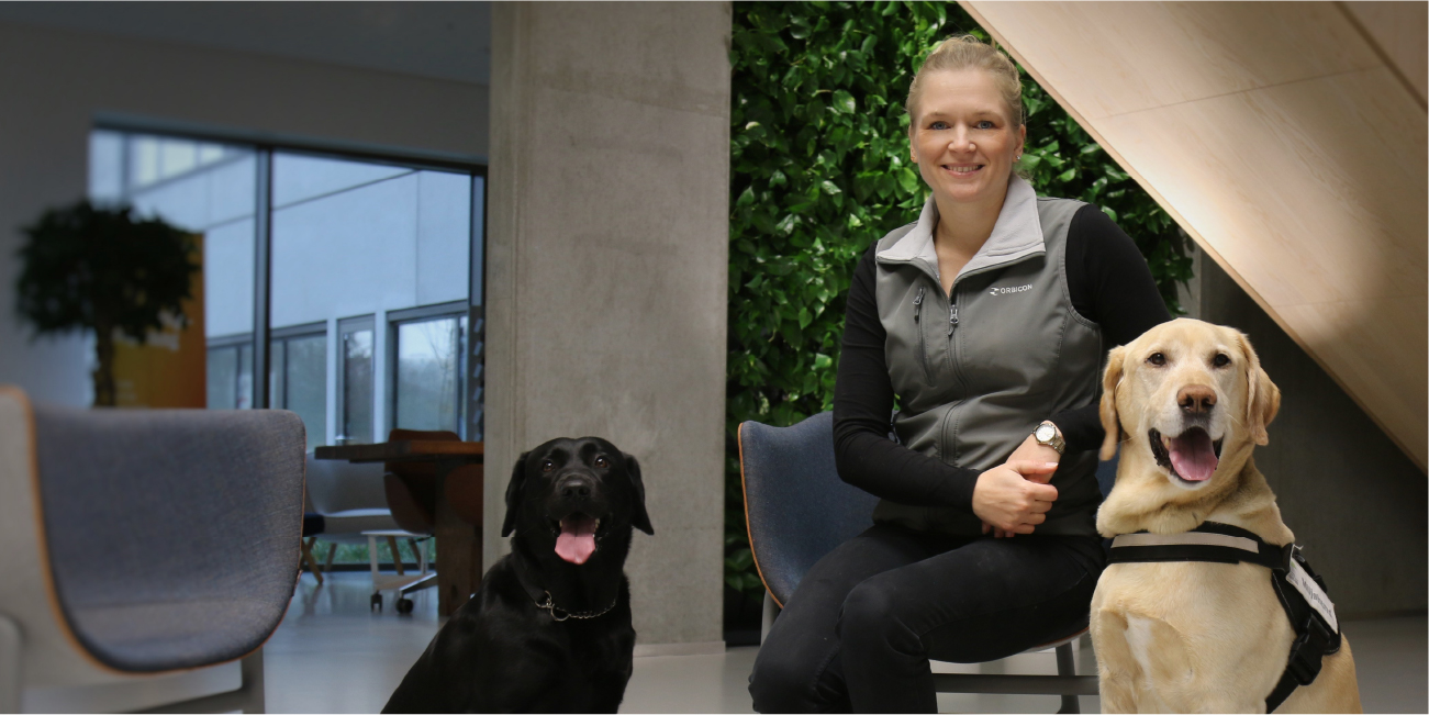 Pollution detective dogs and dog owner