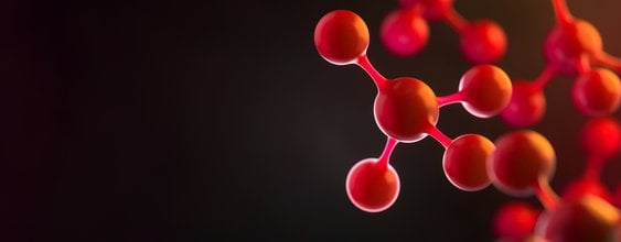 thn-insikt paris karnkraft-molecule-model-science-concept-red