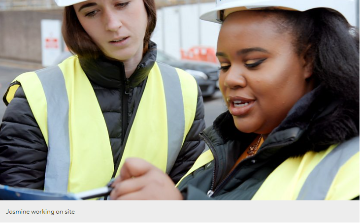 Jasmine working on site