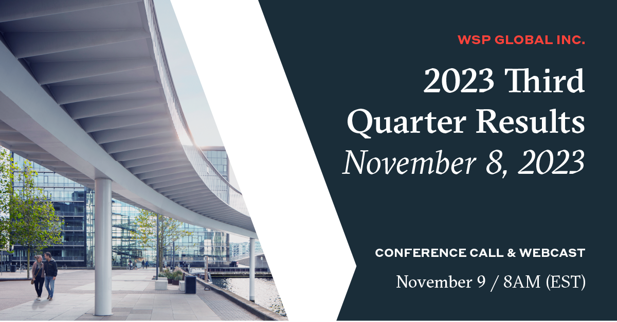WSP Reports Strong Q3 2023 Results with Enhanced Margins and Robust Backlog
