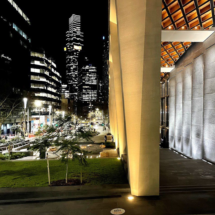 Urban placemaking lighting design for 447 Collins Street by WSP in Australia