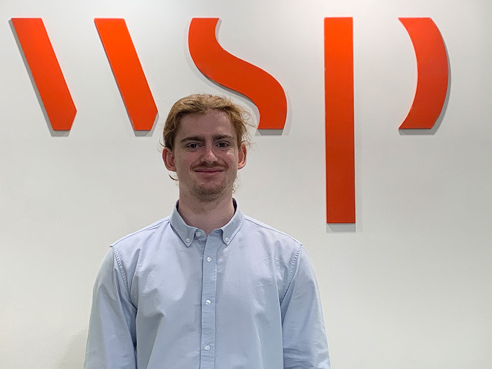 Oliver Phelan in the WSP Newcastle office