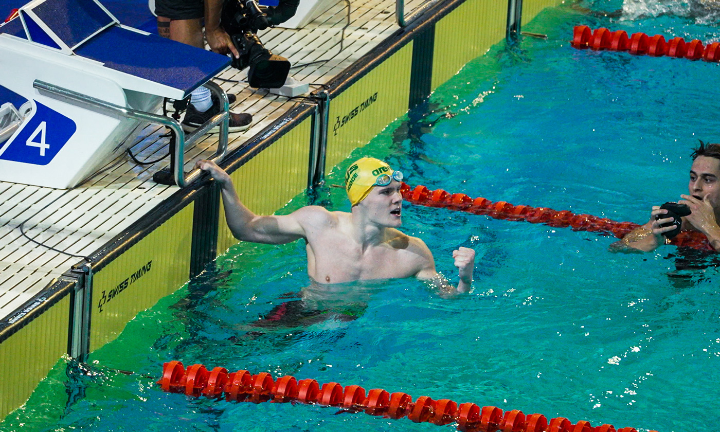 Timothy Hodge in the Pool
