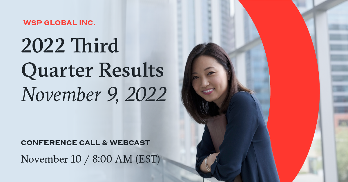 WSP Reports Q3 2022 Results and Increases Financial Outlook | WSP