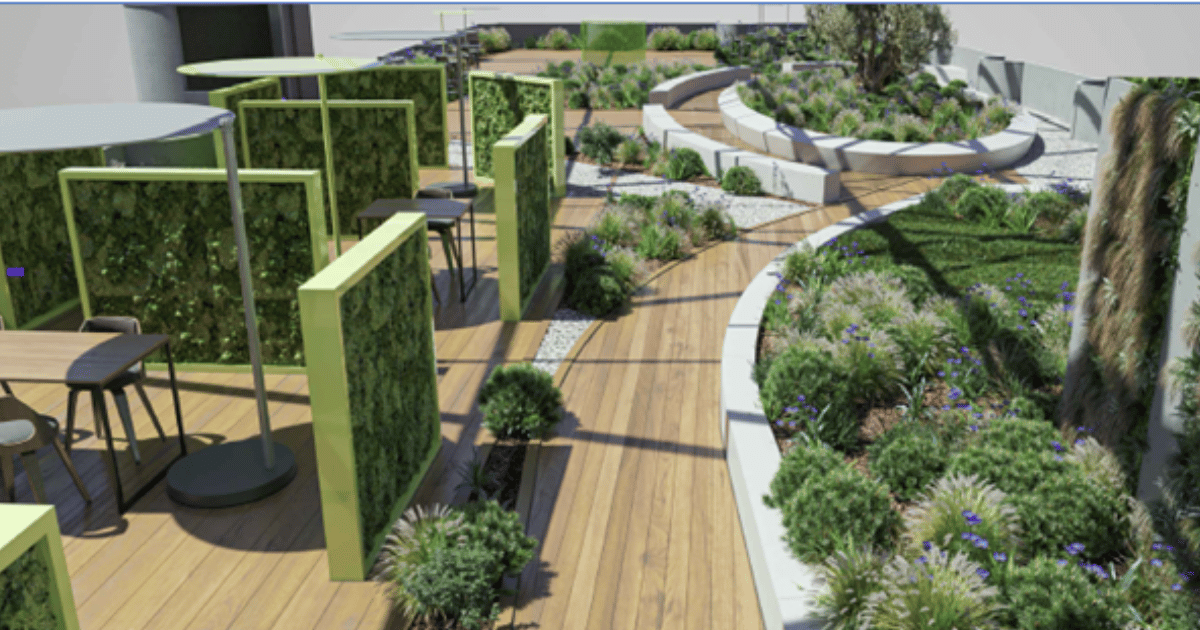 Rendering rooftop content image