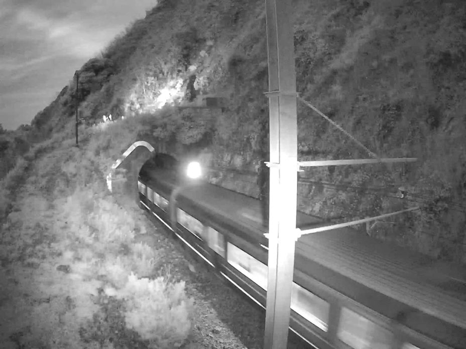 Night vision camera image from the sensing set-up