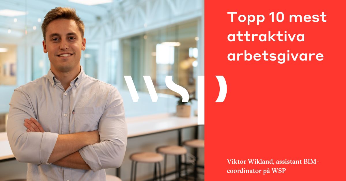 Viktor Wikland + text: "Topp 10 mest attraktiva arbetsgivare"