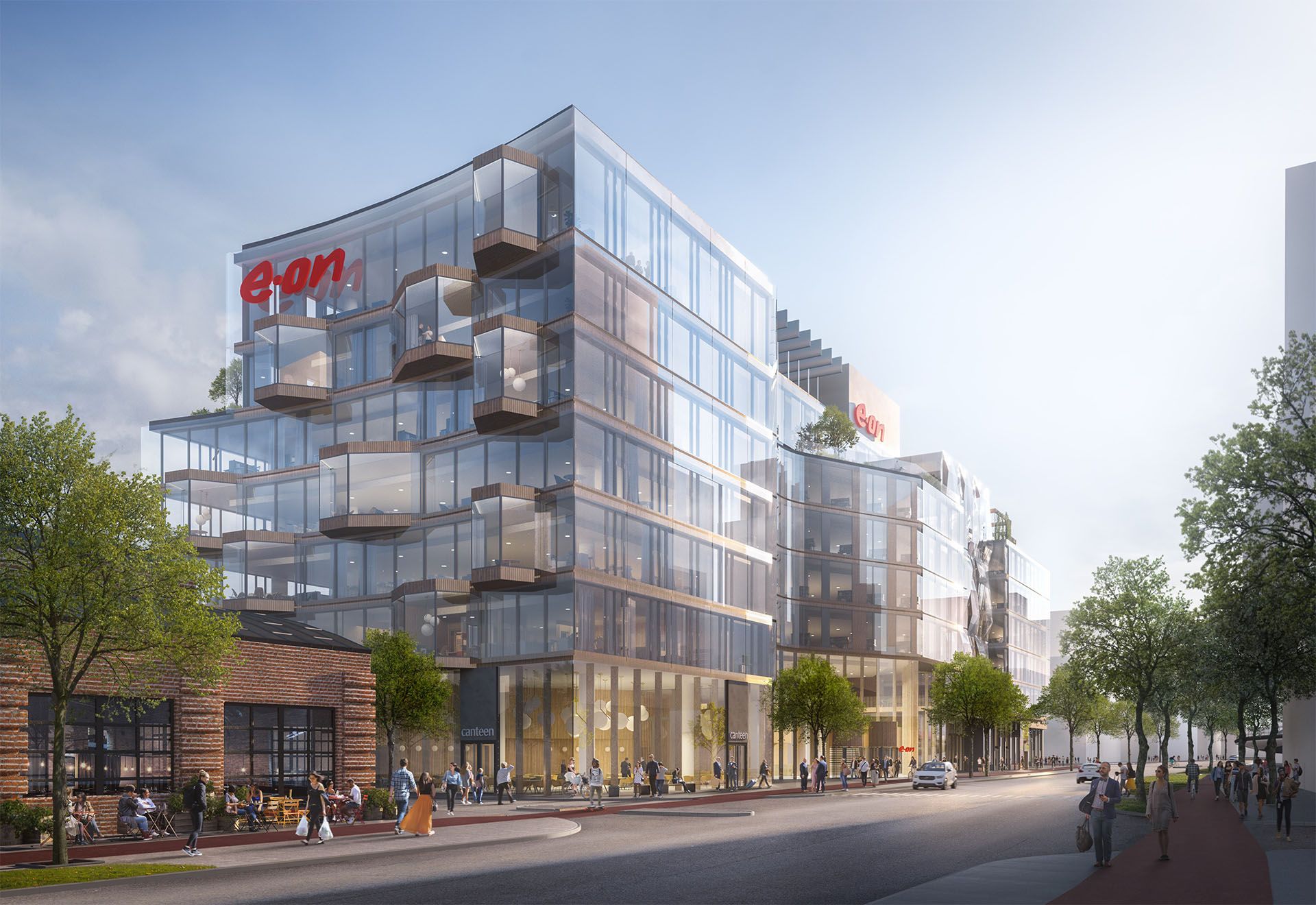 Hur eons kontor kommer att se ut, framtagen av Kanozi arkitekter
