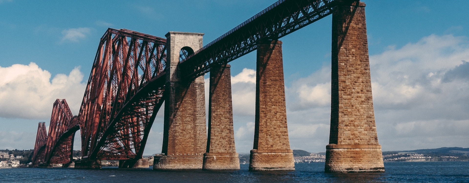 Forth Bridge in Edinburgh on a sunny day