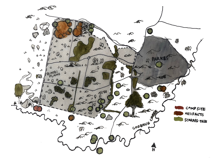 Wiradjuri sites graphic representation | WSP