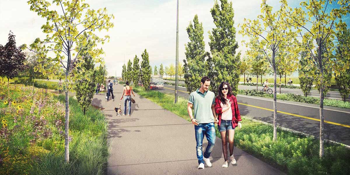 Port Lands comissioners interim south side © Waterfront Toronto