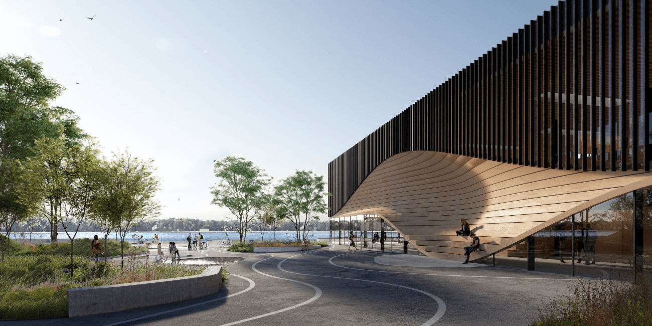 View of the external patio of Lemvig’s climatorium | WSP