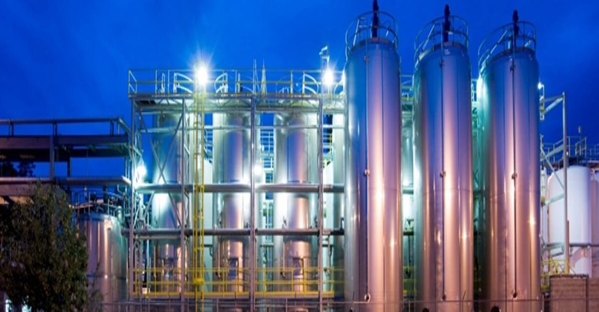 Novozymes enzymfabrik i Kalundborg