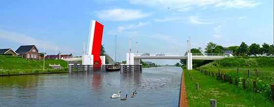 beweegbare verkeersbrug Dronryp