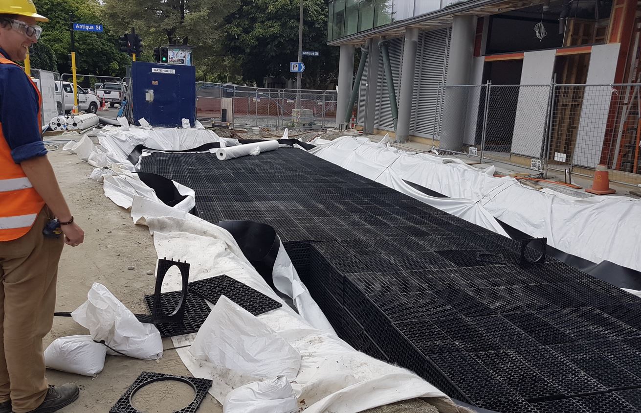 Stormwater attenuation tank-christchurch Outpatients