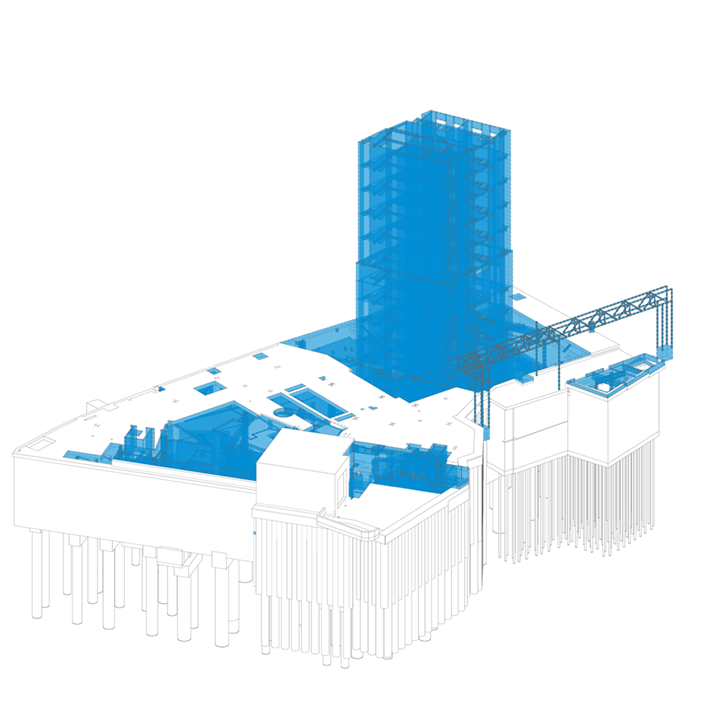 konstrukcja Bishopsgate 22 model 3D