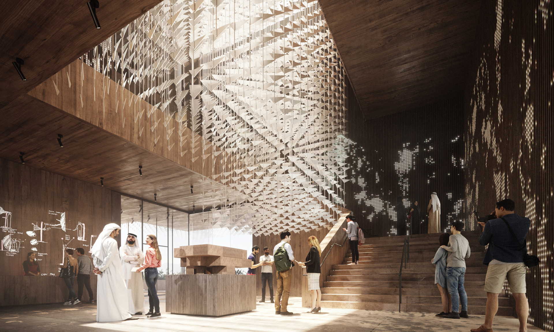 Visualization of the Polish pavilion, the main attraction at the 2020 World Expo in Dubai | WSP