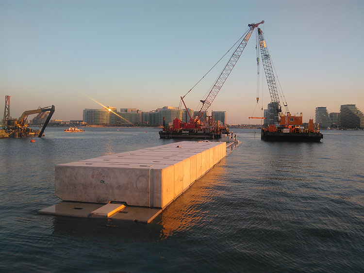 Pier Block Placing