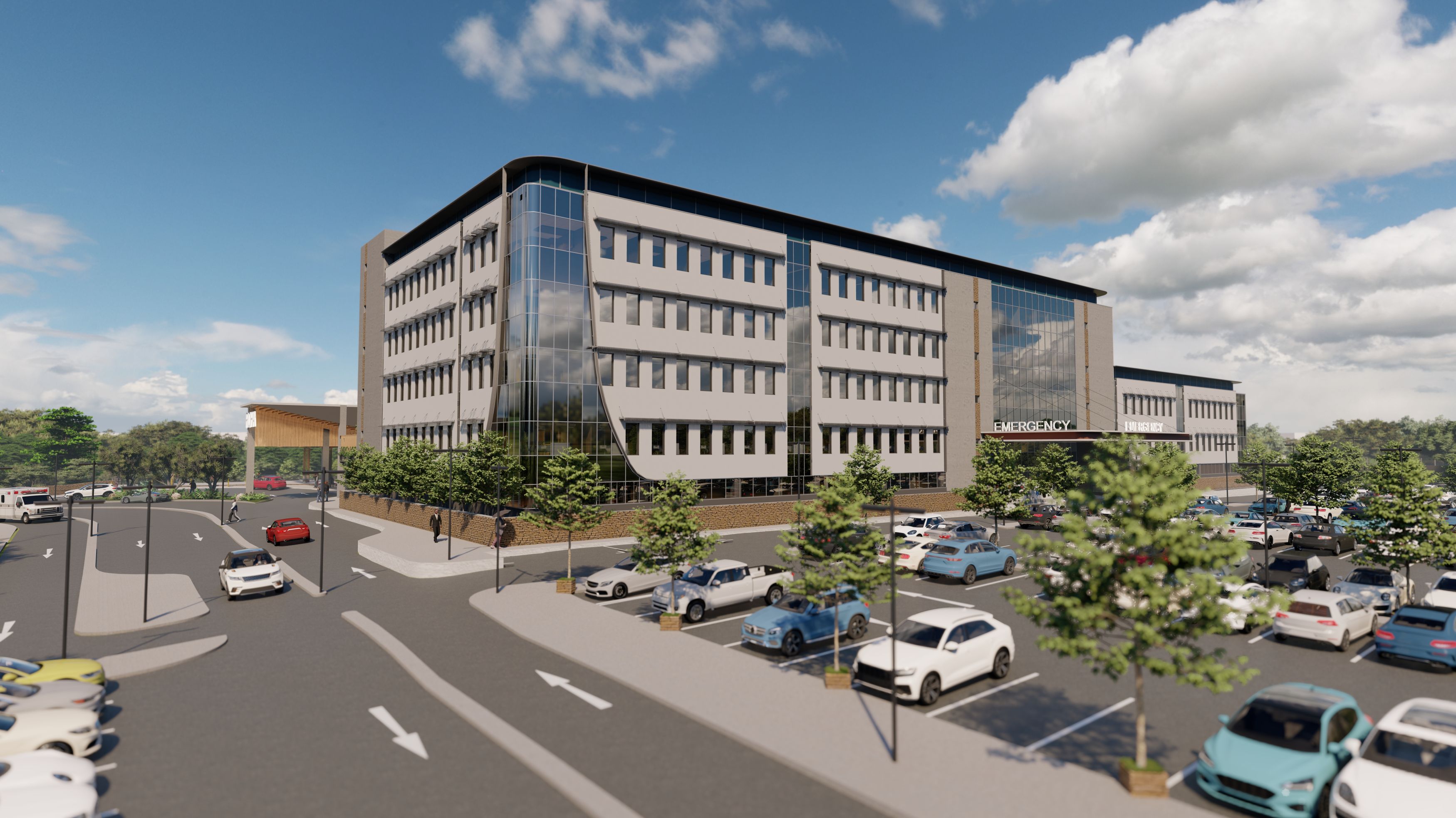 Rendering_Roha Advanced Multi-Speciality Hospital_Street view