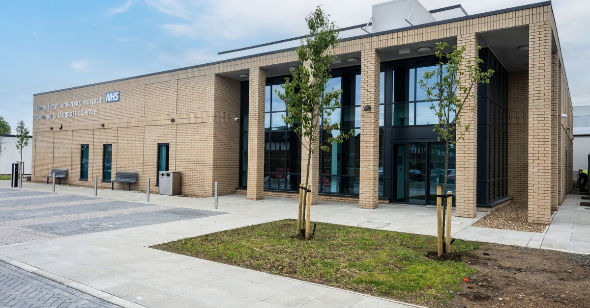 1 External view of James Paget University Hospital Community Diagnostic centre