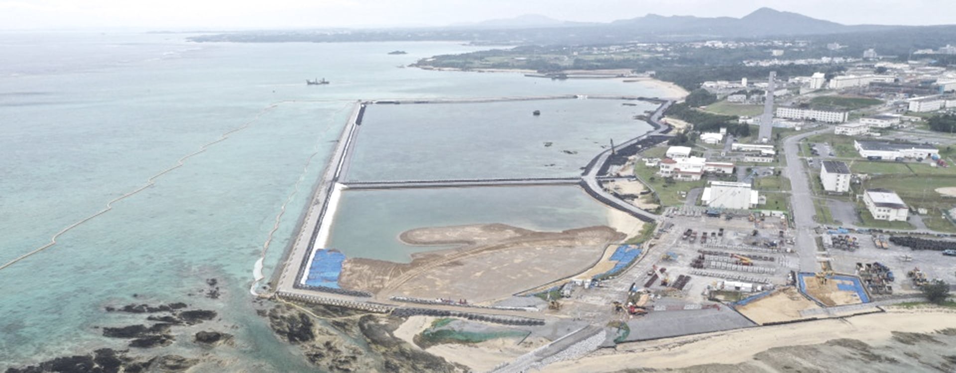 Aerial view of Marine Corps Air Station Futenma on Okinawa